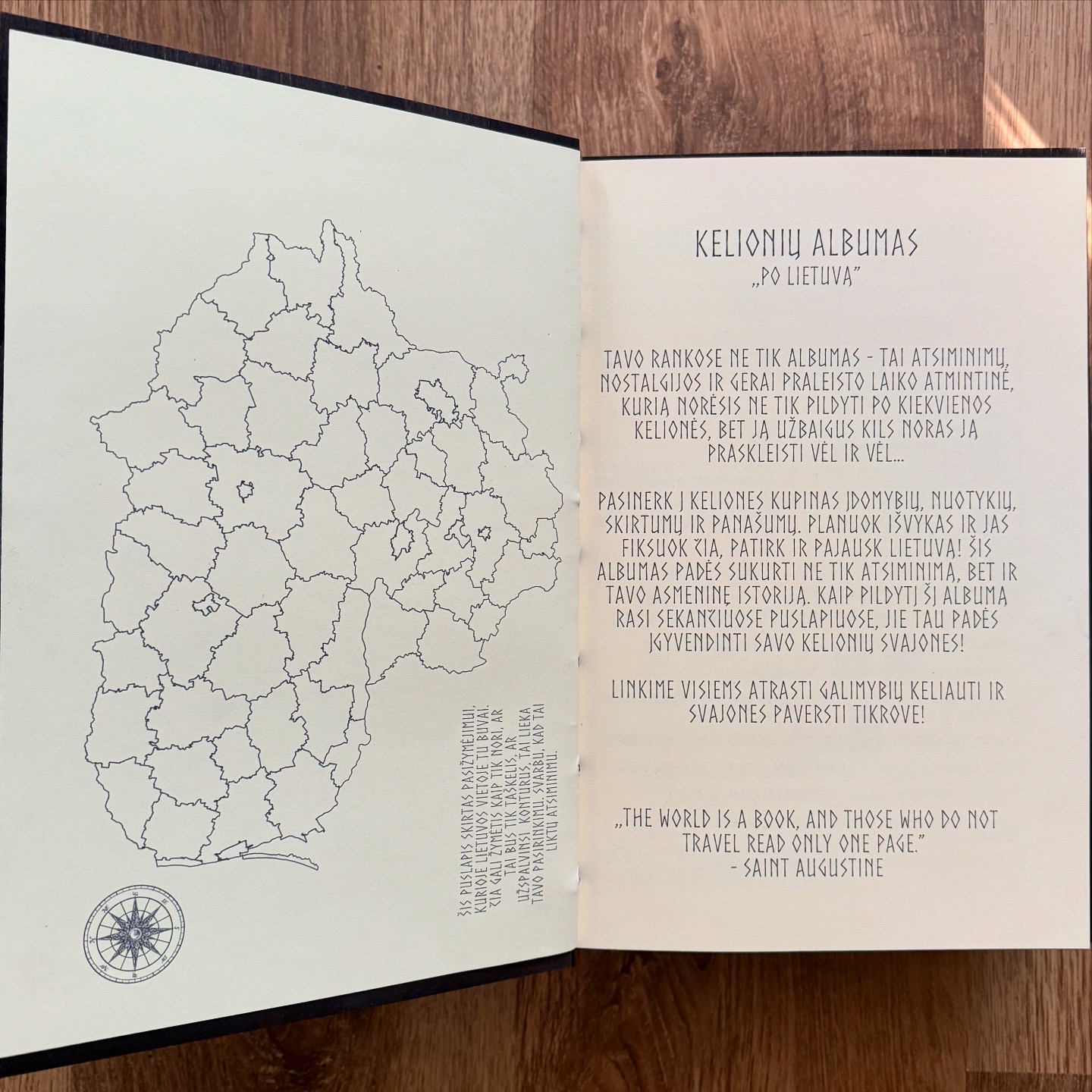 albumas ,,po lietuva" medinis